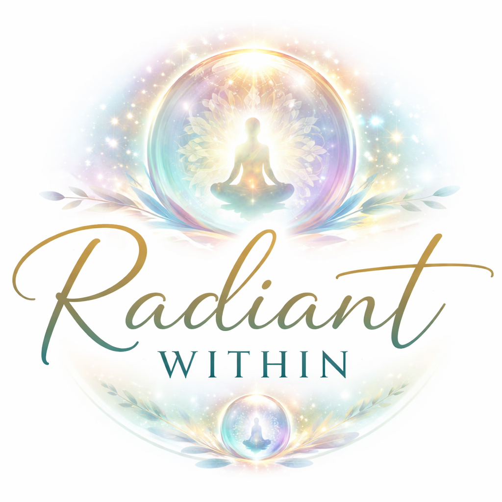 Radiant Within logo with ethereal glow